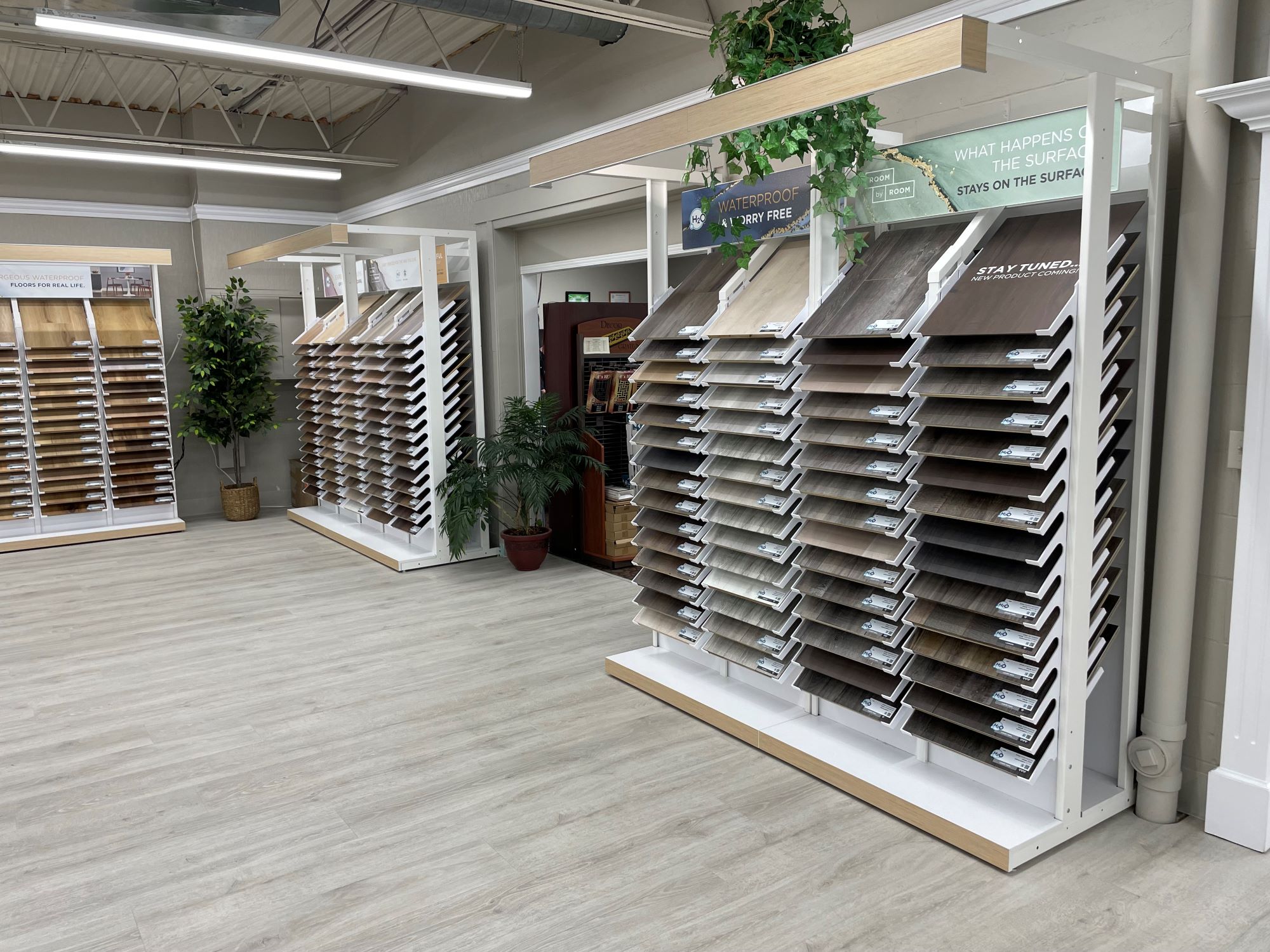 Waterproof flooring samples